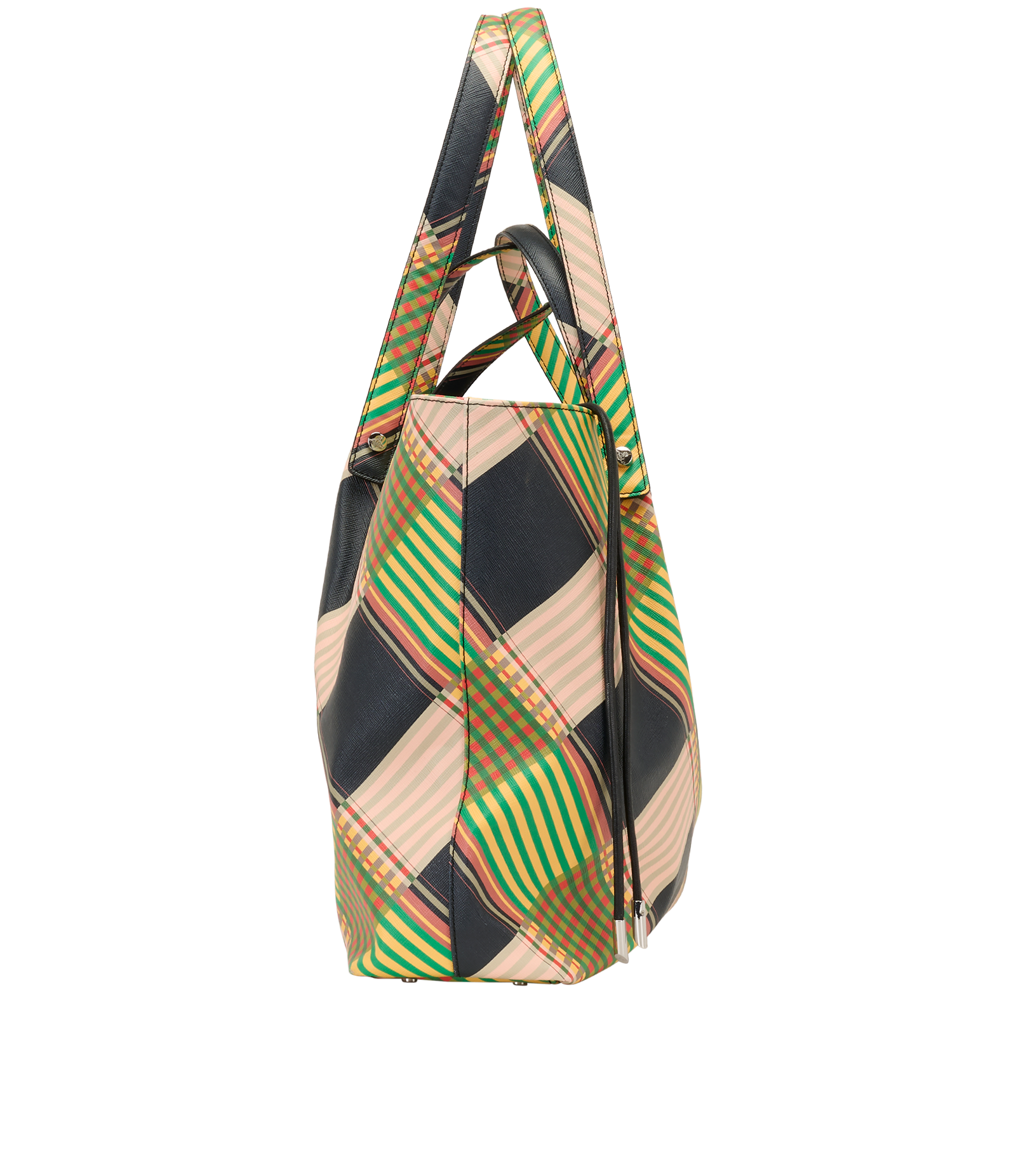 Tina tote, &pound;295, Handbags, Black/Green/Red/Yellow, Canvas, Side view